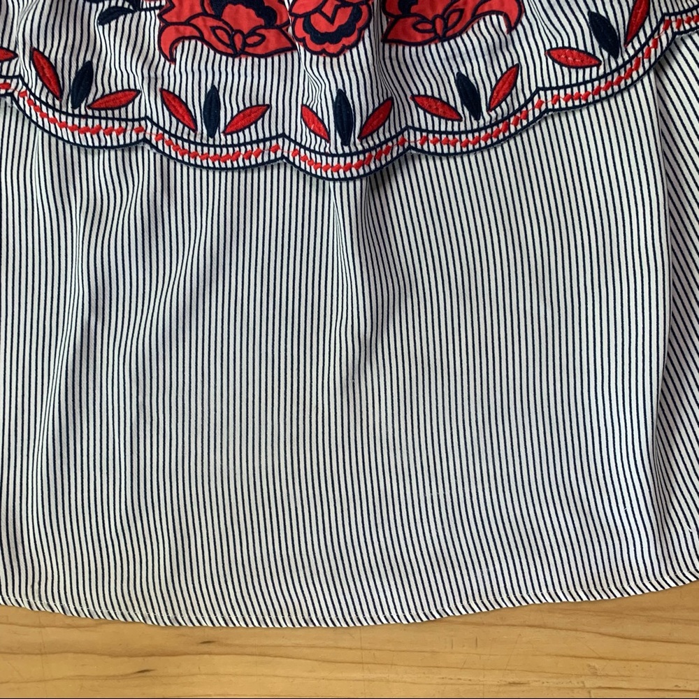Sugar + Lips Women’s Embroidered Off-Shoulder Ruffle Top, Size Large - Picture 6 of 9
